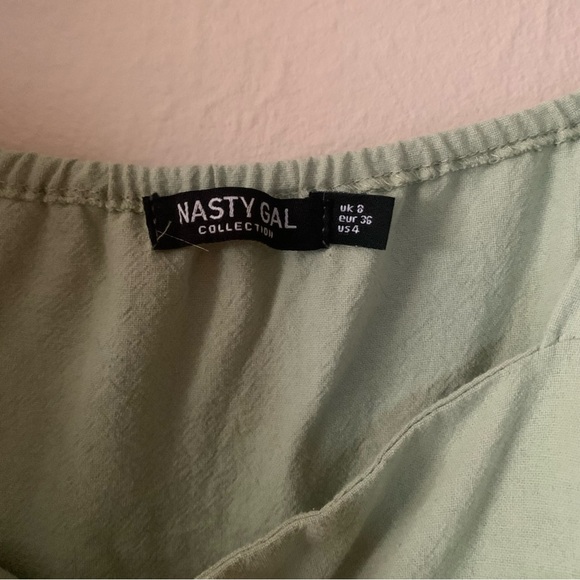 Linen Look Puff Sleeve Smock Mini Dress - Picture 5 of 8